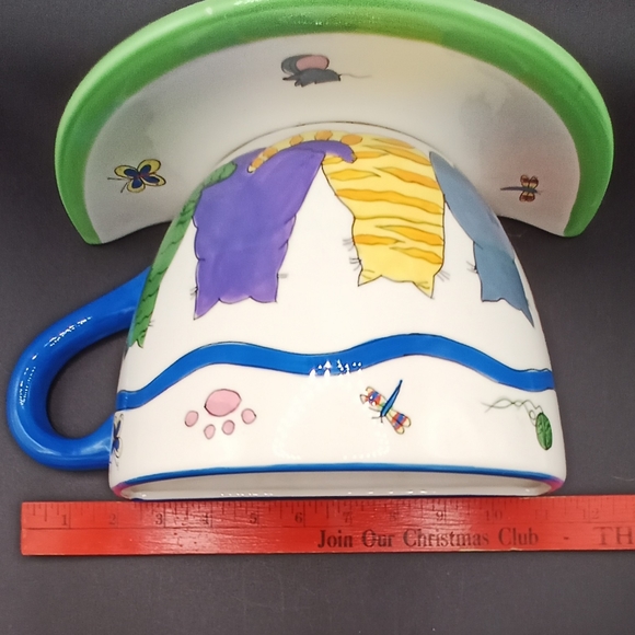 Fat Cat's wall pocket tea cup and saucer - Picture 9 of 13
